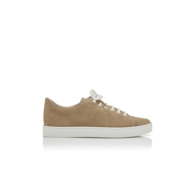 SEMANADO Beige Suede Low Cut Sneakers