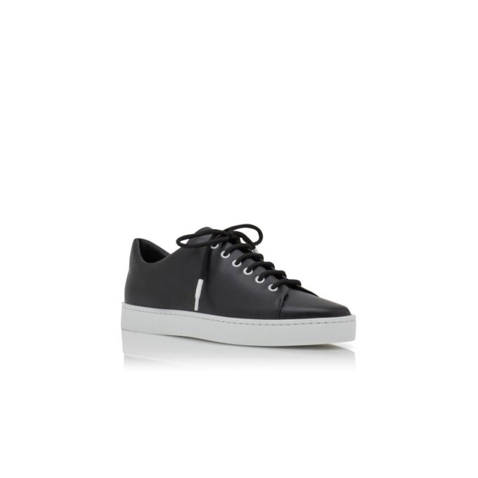 SEMANADO Black Calf Leather Low Cut Sneakers