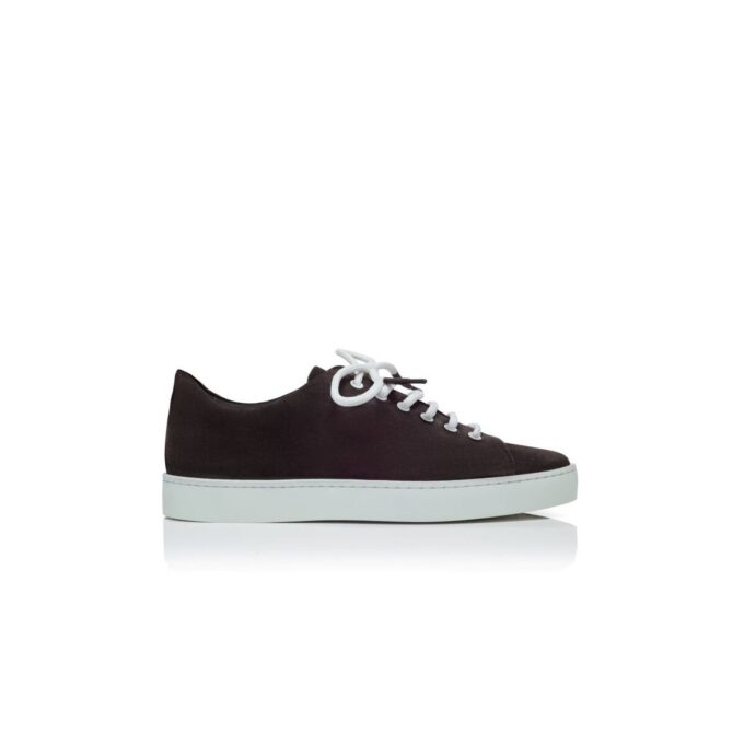 SEMANADO Dark Brown Suede Lace-Up Sneakers