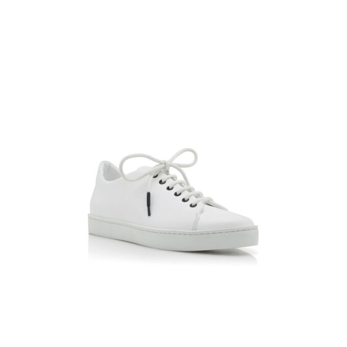 SEMANADO White Calf Leather Low Cut Sneakers