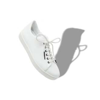 SEMANADO White Calf Leather Low Cut Sneakers