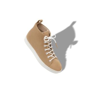 SEMANADOHI Light Brown Suede Lace Up Sneakers