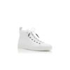 SEMANADOHI White Calf Leather Lace Up Sneakers