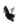 SERBA Navy Blue Suede and Velvet Bow Detail Pumps