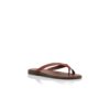 SIRACUSA Mid Brown Calf Leather Flat Sandals