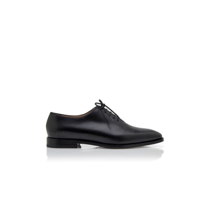 SNOWDON Black Calf Leather Lace Up Shoes