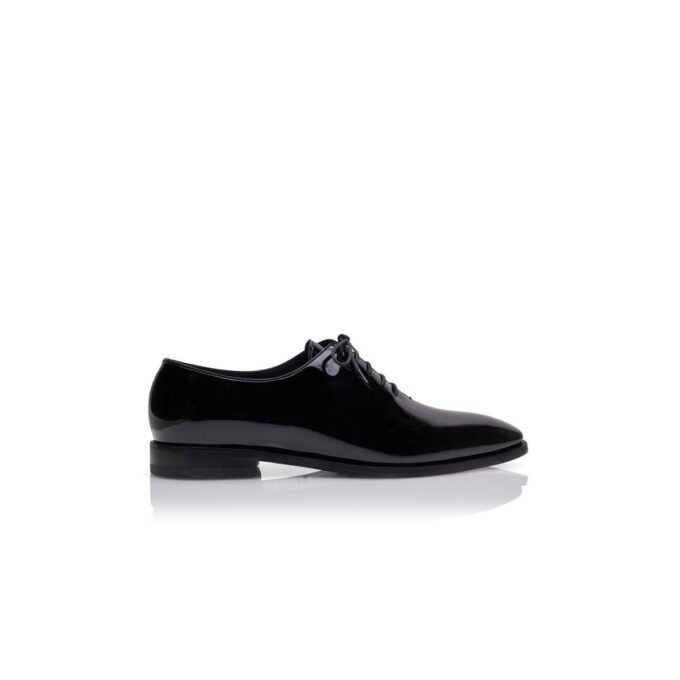 SNOWDON Black Calf Leather Lace-Up Shoes