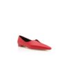 SOKO Red Nappa Leather Flat Pumps