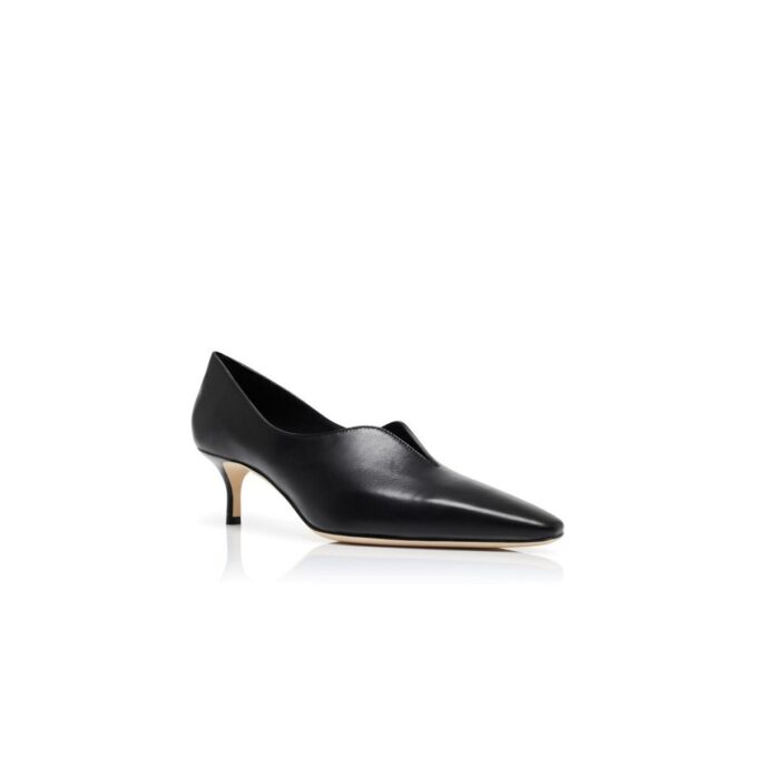 SOKOSO Black Nappa Leather Pumps