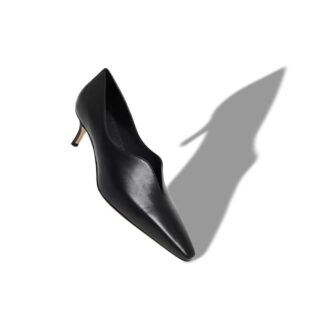 SOKOSO Black Nappa Leather Pumps