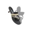 SUSA Black and Beige Raffia Sandals