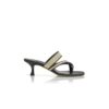 SUSA Black and Beige Raffia Sandals