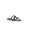 SUSA Graphite Nappa Leather Flat Sandals