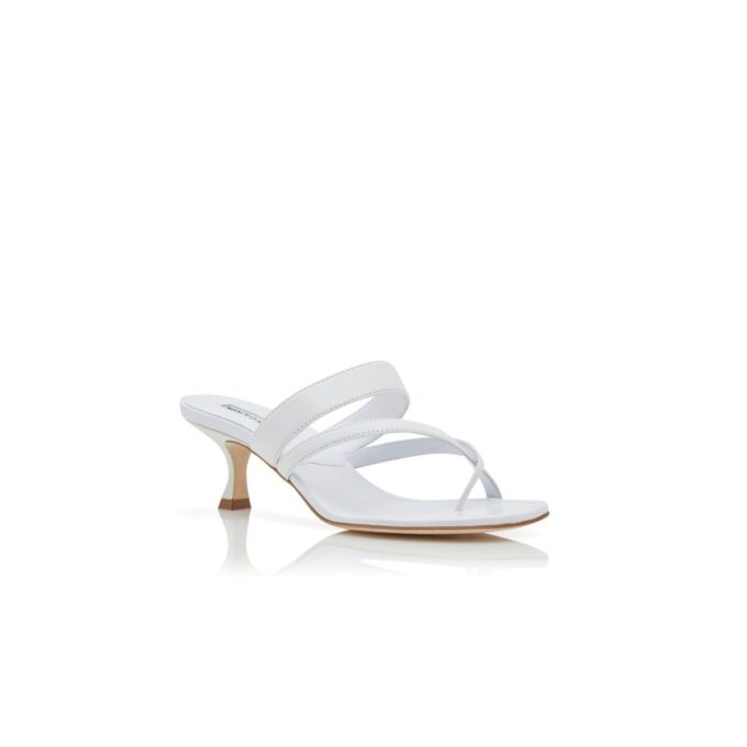 SUSA White Nappa Leather Mules