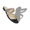 SUSAPERF Lizard Print Calf Leather Flat Sandals