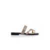 SUSAPERF Lizard Print Calf Leather Flat Sandals