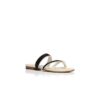 SUSARA Cream Raffia Flat Sandals