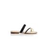 SUSARA Cream Raffia Flat Sandals