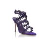 SYBA Purple Suede Ankle Strap Sandals