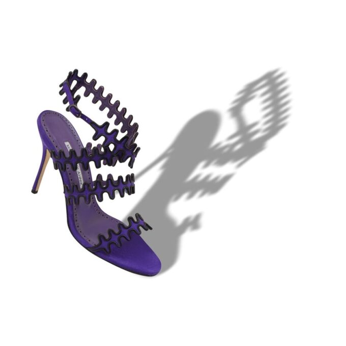 SYBA Purple Suede Ankle Strap Sandals