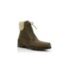 SYCAMORE Dark Green Suede Ankle Boots