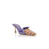 TAPID Purple and Orange Cotton Striped Mules
