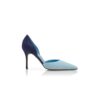 TAYLERBINU Blue Suede D’Orsay Pumps