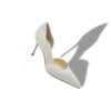 TAYLERBINU Cream Satin D’Orsay Pumps
