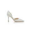 TAYLERBINU Cream Satin D’Orsay Pumps