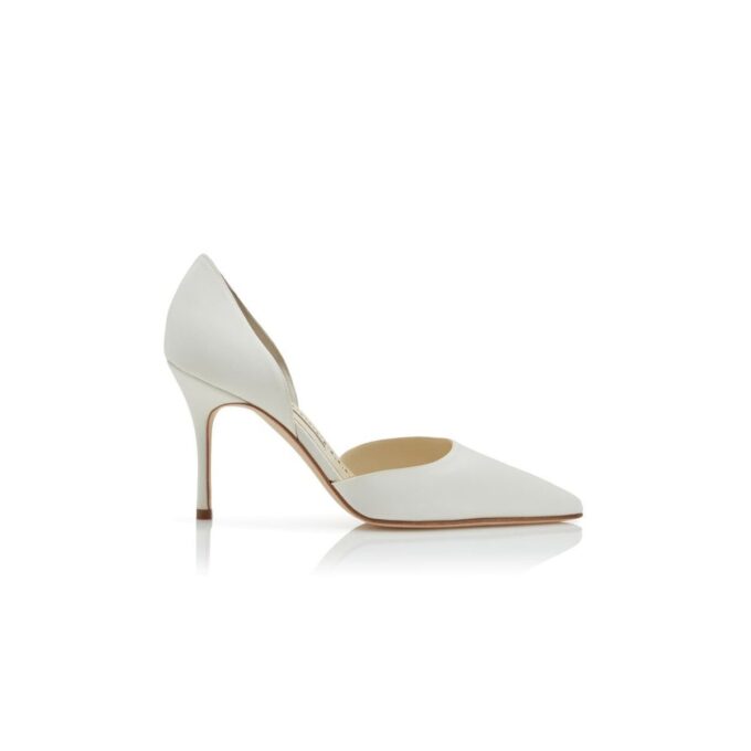 TAYLERBINU Cream Satin D’Orsay Pumps