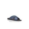 TEX Light Blue Nubuck Woven Sandals