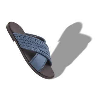 TEX Light Blue Nubuck Woven Sandals