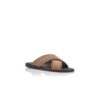 TEX Light Brown Nubuck Woven Sandals