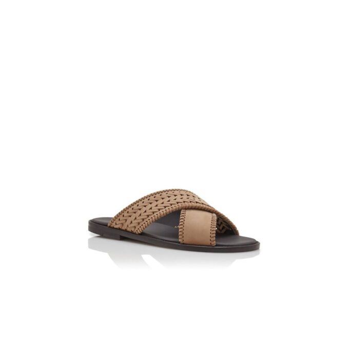 TEX Light Brown Nubuck Woven Sandals