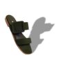 TITUBAFLAT Dark Green Suede Flat Sandals