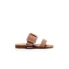 TITUBAFLAT Light Beige Suede Flat Sandals
