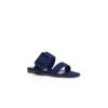 TITUBAFLAT Navy Blue Suede Flat Sandals