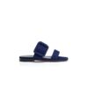 TITUBAFLAT Navy Blue Suede Flat Sandals