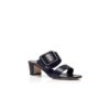 TITUBANEW Black Nappa Leather Open Toe Mules