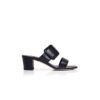 TITUBANEW Black Nappa Leather Open Toe Mules