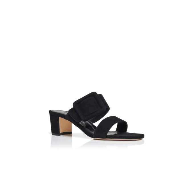 TITUBANEW Black Suede Mules