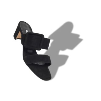 TITUBANEW Black Suede Mules