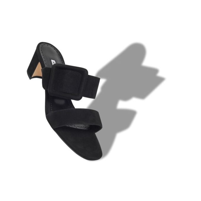 TITUBANEW Black Suede Mules