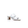TITUBANEW White Nappa Leather Open Toe Mules