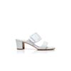 TITUBANEW White Nappa Leather Open Toe Mules