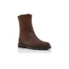 TOMOSO Dark Brown Suede Mid Calf Boots
