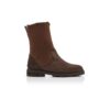 TOMOSO Dark Brown Suede Mid Calf Boots
