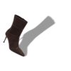 TRULONAPLA Dark Brown Suede Crossover Detail Ankle Boots