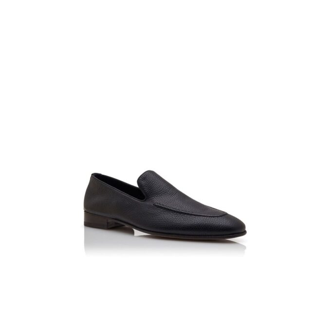 TRURO Black Calf Leather Loafers
