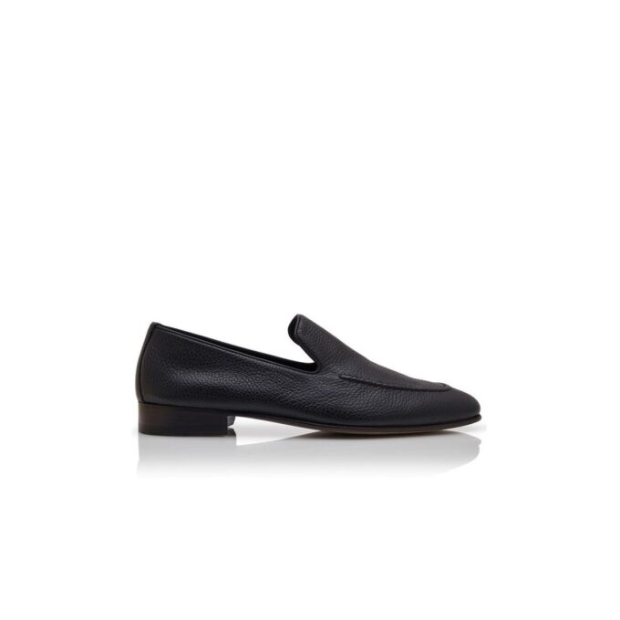TRURO Black Calf Leather Loafers